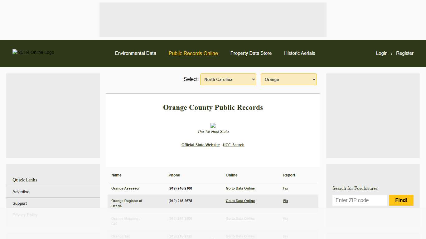 NETR Online • Orange • Orange Public Records, Search Orange Records, Orange Property Tax, North Carolina Property Search, North Carolina Assessor
